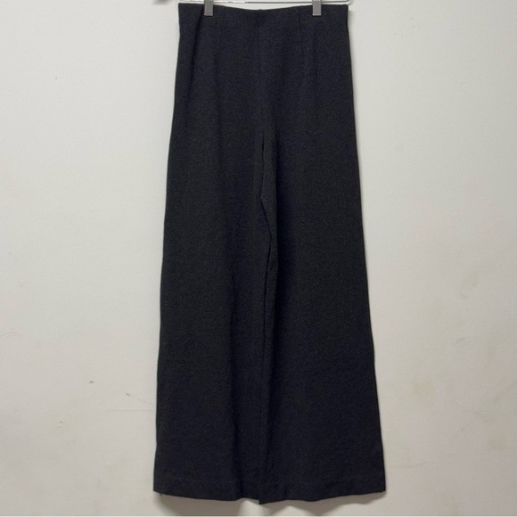 J. Jill Dark Heathered Gray Ponte Knit Pants Stretch Pull On Elastic Wide Leg XS - Picture 4 of 5